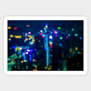 Bokeh Hong Kong - Out of Focus - Photography Artwork Sticker